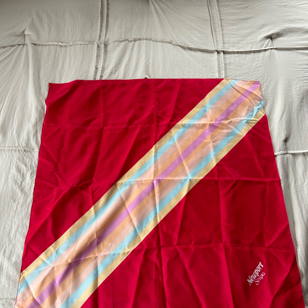 Newport Stripes Red Scarf Tapestry Your Choice  90s Rare Newport Brand